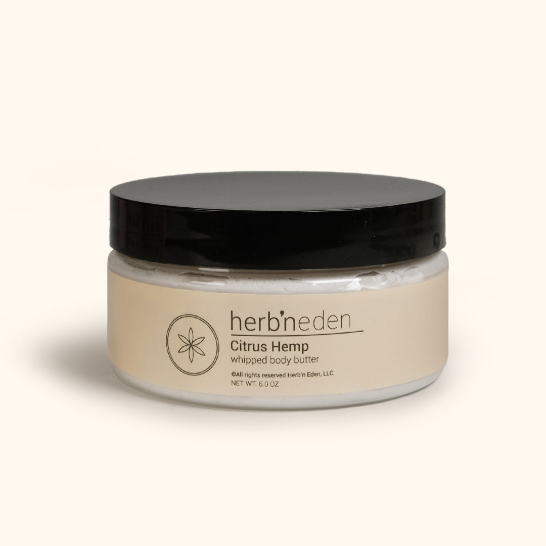 all natural citrus hemp body butter made with essential oils | herbneden