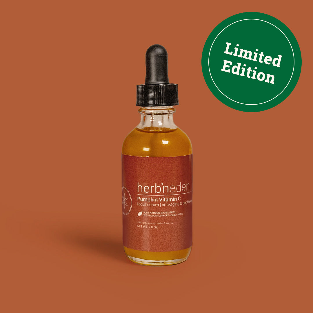 all-natural limited edition pumpkin vitamin c facial serum made with essential oils | herbneden