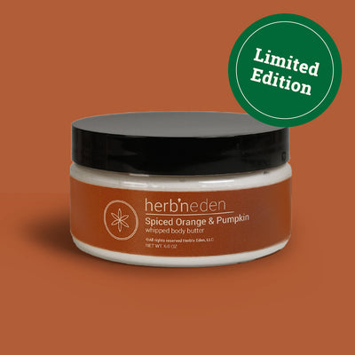 all natural spiced orange & pumpkin limited edition body butter made with natural butters and essential oils | herbneden