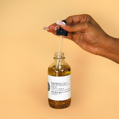 all natural chamomile and calendula body oil | essential oils moisturizer | herbneden