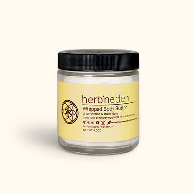 all natural chamomile and calendula body butter with essential oils | herbneden